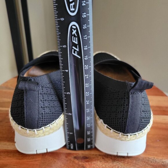 Adrienne Vittadini Percy Mary Jane Espadrille Slip-On Black Shoes SZ 6M - Picture 5 of 8